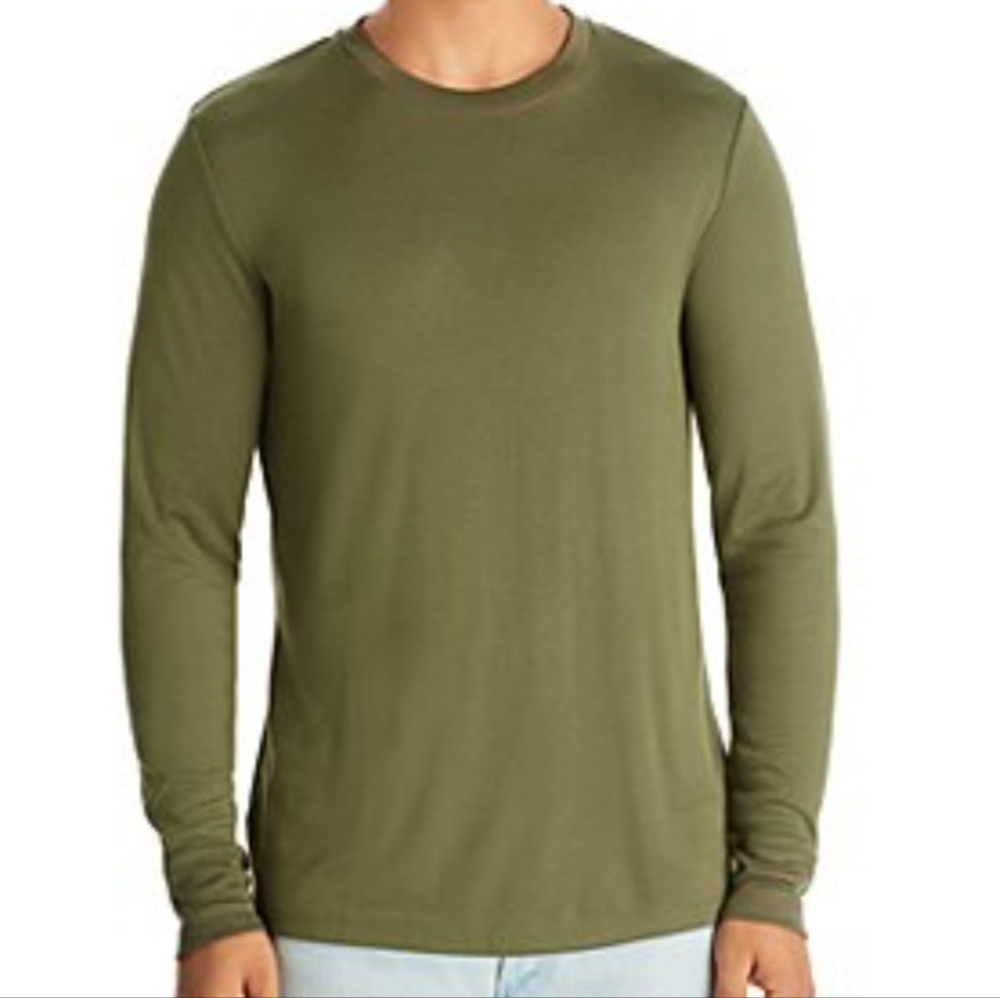 Theory Gaskell NL Anemone Long Sleeve soft tee green size XL